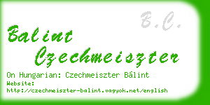 balint czechmeiszter business card