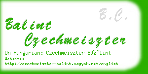 balint czechmeiszter business card